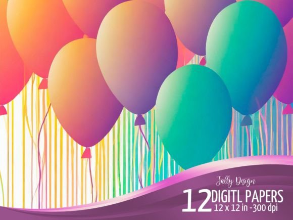 Download Gradient Colorful Party Balloon Graphics - Balloon graphics Collection