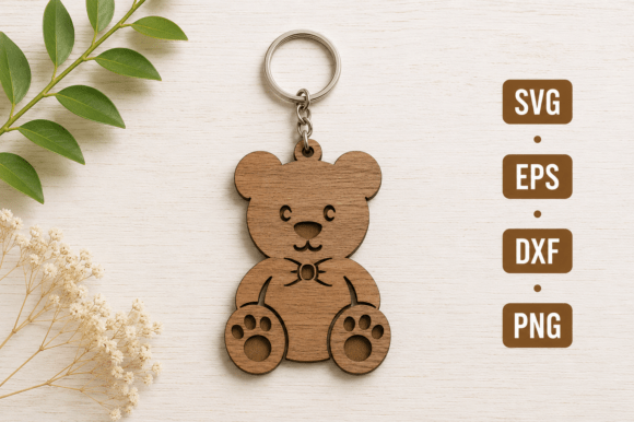 Download Teddy Bear Keychain Laser Cut SVG - Teddy bear Collection