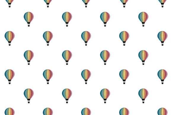 Download Hot Air Balloon White Seamless Pattern - Premium Resources