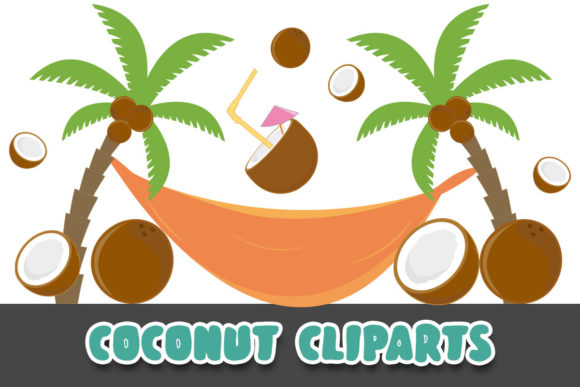 Download Coconut Clipart, Tropical Illustrations - Tropical illustrations Collection
